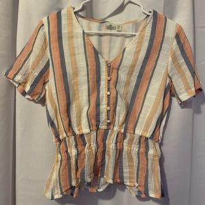VERSONA Blouse with Pastel Strips